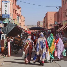 Colorful Ladies in the center of Guelmim